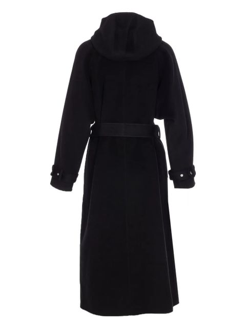 PINKO hooded belted coat - Black
