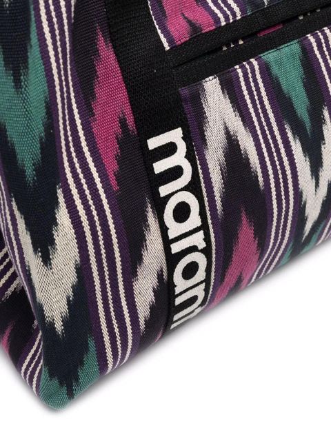Isabel Marant patterned jacquard shoulder bag - Purple