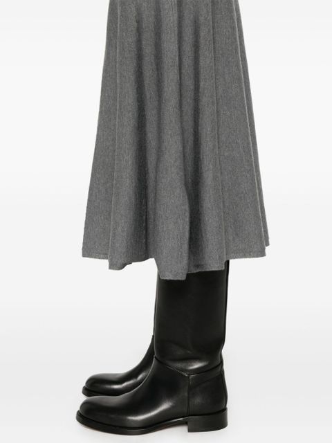 KHAITE Mayu midi skirt - Grey