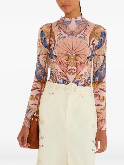 FARM Rio printed long-sleeved blouse - Pink - zdjęcie produktu nr 1