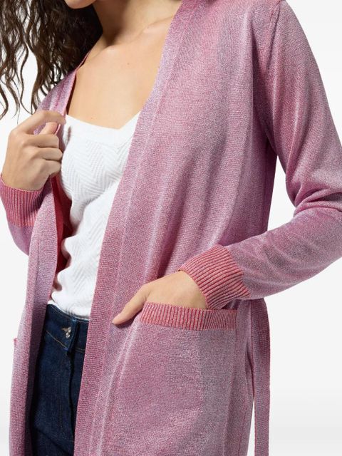 Missoni patch-pocket belted cardigan - Pink