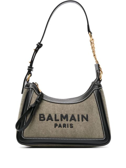 Balmain logo-print B-army shoulder bag - Green - zdjęcie produktu nr 1