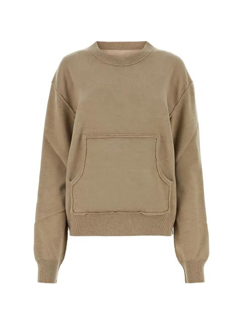 Maison Margiela crew-neck pouch-pocket sweater - Neutrals - zdjęcie produktu nr 1