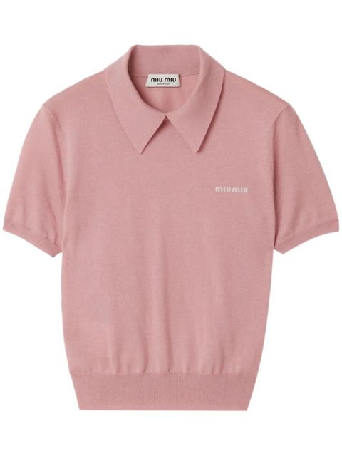 Miu Miu knitted polo shirt - Pink - zdjęcie produktu nr 1
