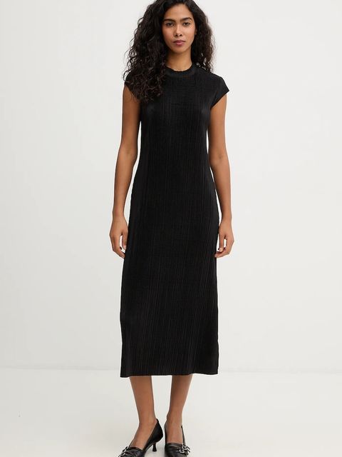 Calvin Klein sukienka kolor czarny midi rozkloszowana LV044E219G - zdjęcie produktu nr 1