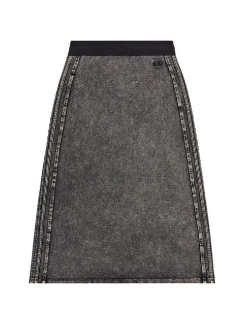 Diesel O-Ermy side stripe straight midi skirt - Grey - zdjęcie produktu nr 1