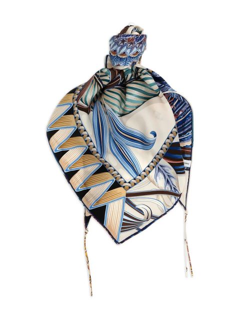 Ferragamo Giada print tassel scarf - Neutrals