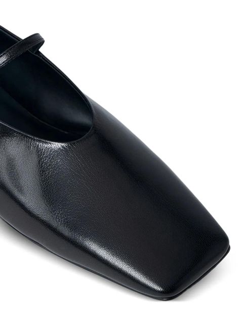 Jil Sander leather ballet flats - Black