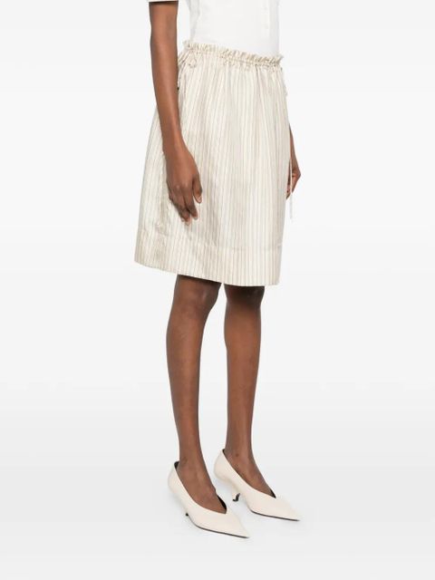 TOTEME striped mini skirt - Neutrals