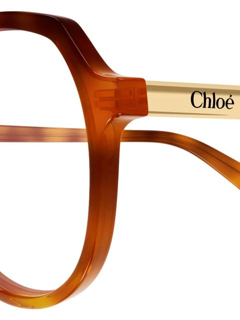 Chloé Eyewear pilot-frame glasses - Brown