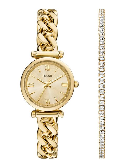 Fossil zegarek i bransoletka kolor złoty ES5387SET - zdjęcie produktu nr 1