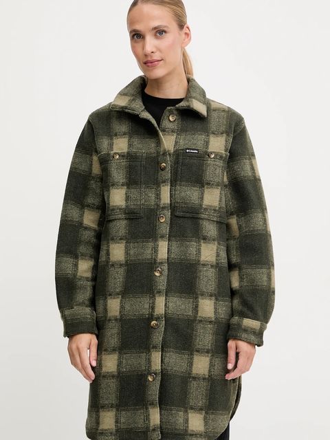 Columbia kurtka koszulowa Wildest Venture kolor zielony przejściowa 2136171