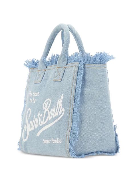 MC2 Saint Barth Colette fringe-trimmed tote bag - Blue