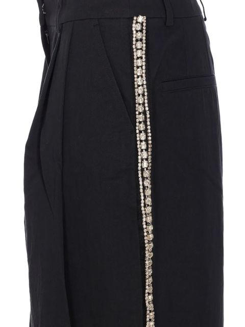 Essentiel Antwerp crystal-embellished high-waisted trousers - Black