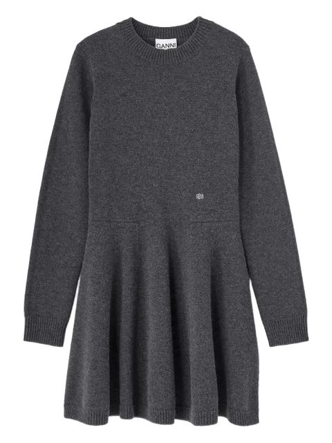 GANNI long-sleeve mini dress - Grey - zdjęcie produktu nr 1
