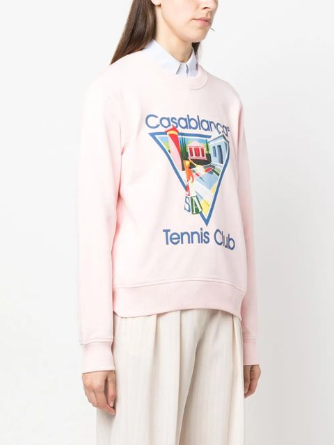 Casablanca Tennis Club print sweatshirt - Pink