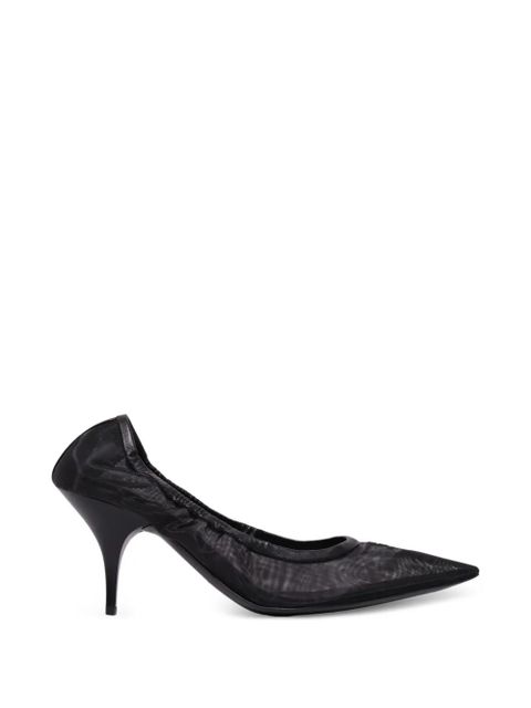 Miu Miu sheer-mesh pointed-toe pumps - Black - zdjęcie produktu nr 1