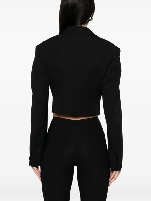 Alexander Wang double-breasted cropped blazer - Black