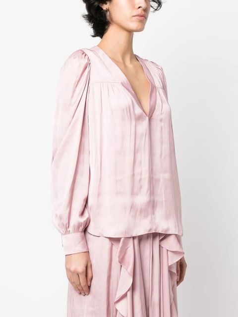 Zadig&Voltaire Telia V-neck blouse - Pink