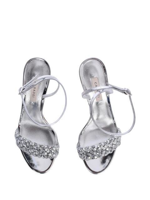 Casadei 80mm Julia embellished ankle-strap sandals - Grey - zdjęcie produktu nr 2