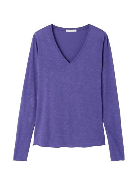 American Vintage Jacksonville long-sleeved V-neck T-shirt - Purple - zdjęcie produktu nr 1