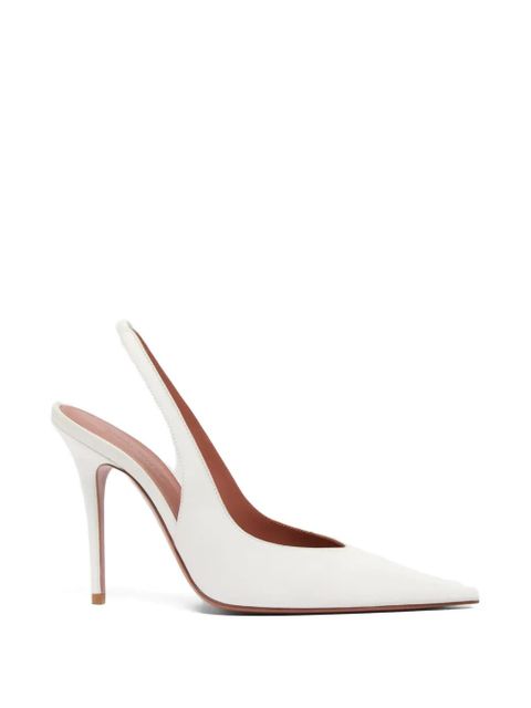 Amina Muaddi Anok slingback sandals - White - zdjęcie produktu nr 1