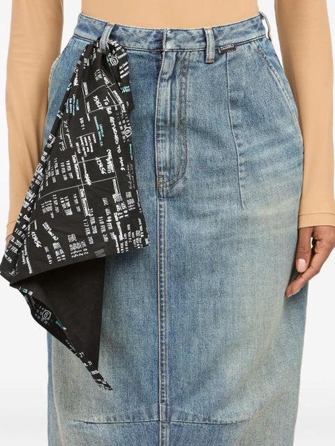 MM6 Maison Margiela Numbers-print scarf - Black