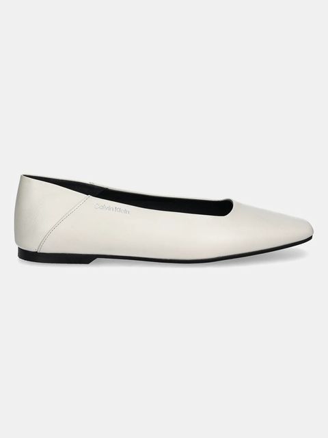 Calvin Klein baleriny skórzane FLAT BALLERINA - LTH - zdjęcie produktu nr 1