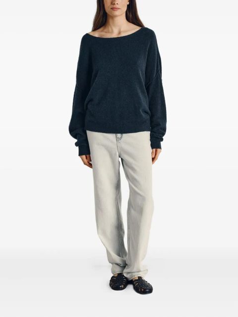 American Vintage Damsville boat-neck sweater - Blue