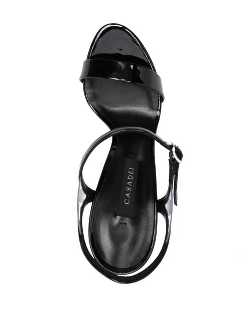 Casadei open-toe 130mm heel sandals - Black