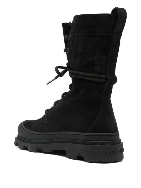 Moncler Vera lace-up logo-patch boots - Black