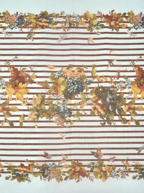 Jean Paul Gaultier striped floral scarf - Blue - zdjęcie produktu nr 2