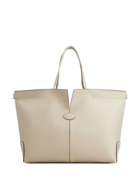 Tod's medium-small leather tote bag - Neutrals - zdjęcie produktu nr 1