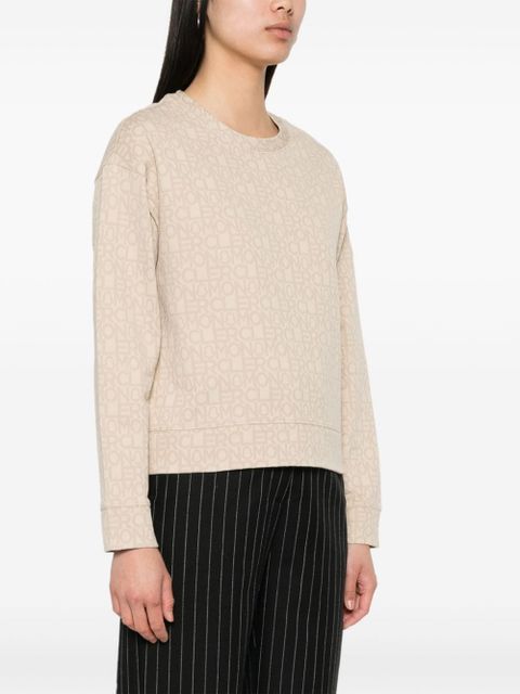 Moncler monogram-jacquard sweatshirt - Neutrals