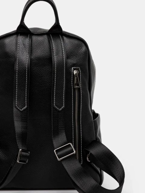 Answear.LAB plecak skórzany damski kolor czarny mały gładki