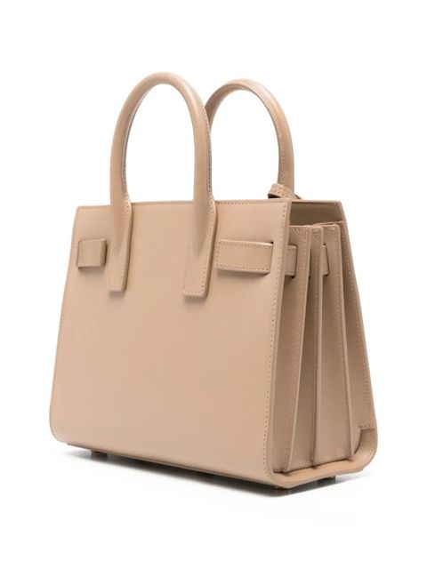 Saint Laurent top handle charm clutch bag - Neutrals