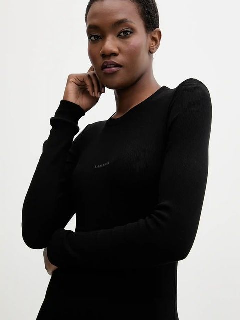 La Mania sukienka kolor czarny maxi dopasowana LEE