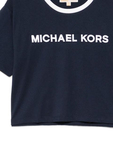 Michael Kors logo-embroidered T-shirt - Blue