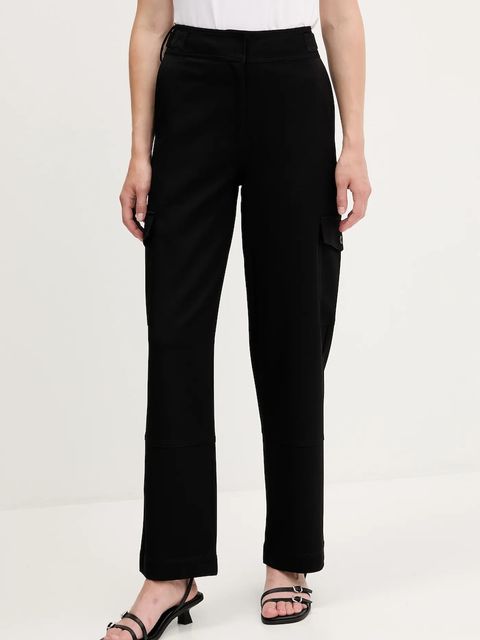 Desigual spodnie SAGUN damskie kolor czarny fason cargo high waist 25WWPW08 - zdjęcie produktu nr 1