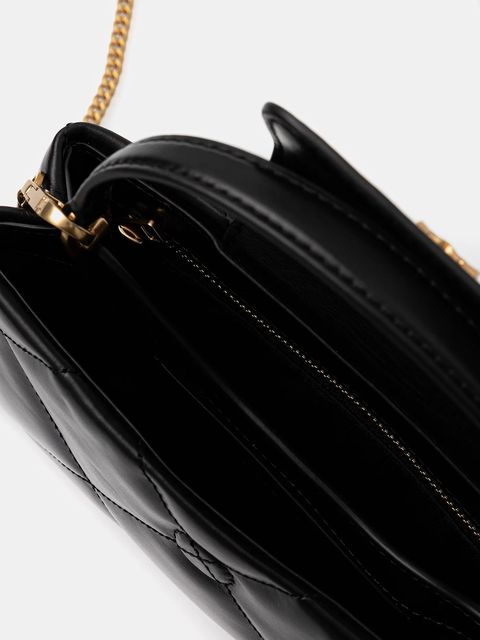 Tory Burch torebka skórzana Kira Diamond kolor czarny 174999-001