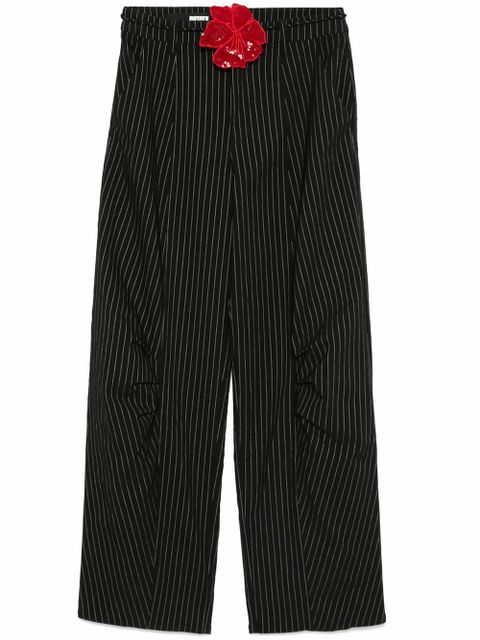 ROTATE BIRGER CHRISTENSEN pinstripe cargo trousers - Black - zdjęcie produktu nr 1