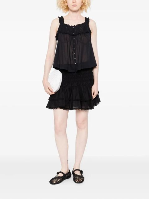 DÔEN Fidella cropped blouse - Black - zdjęcie produktu nr 2