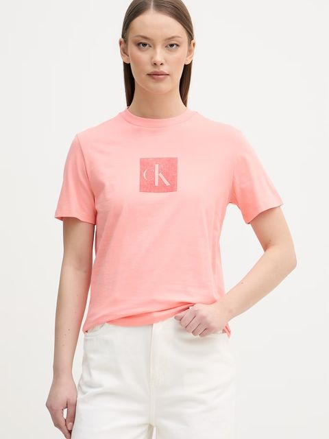 Calvin Klein Jeans t-shirt damski bawełniany - zdjęcie produktu nr 2