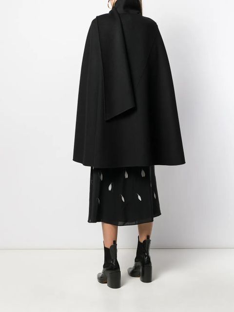 Valentino Garavani asymmetric draped cape - Black