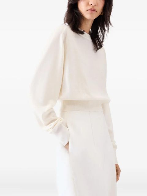 Jacquemus The Embroidered cropped sweater - Neutrals