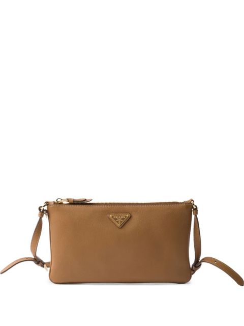 Prada leather shoulder bag - Brown - zdjęcie produktu nr 1