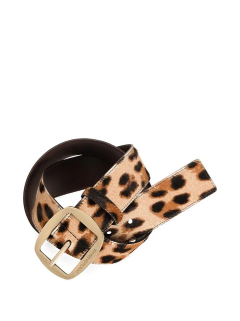 Dolce & Gabbana leopard-print buckle belt - Neutrals - zdjęcie produktu nr 2