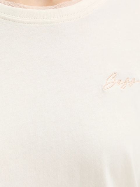 BOSS Orange t-shirt bawełniany C Epliete damski kolor beżowy 50565191