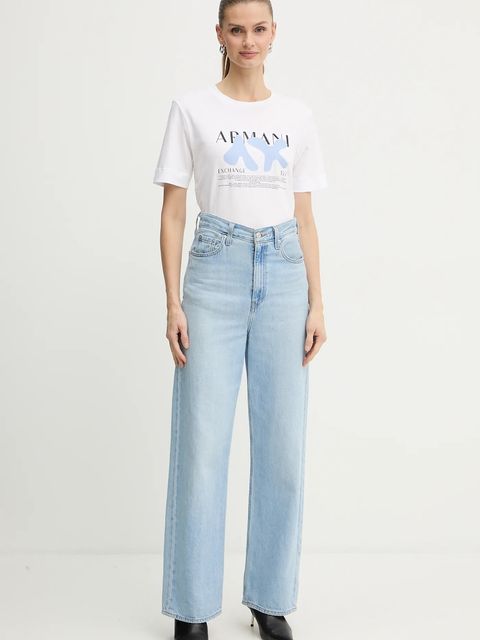 Armani Exchange t-shirt bawełniany damski kolor biały XW001348 AF17172