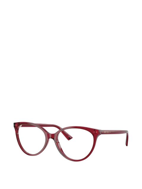 Jimmy Choo transparent round-frame glasses - Red - zdjęcie produktu nr 2